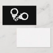 Handboeien Politiewetshandhavingsbescherming Serve Visitekaartje (Voorkant / Achterkant)