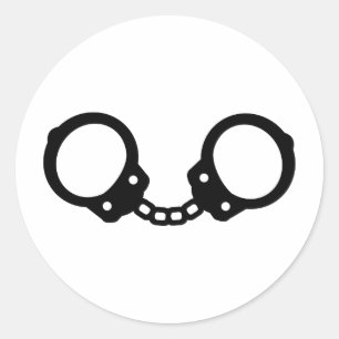 Handboeien Ronde Sticker