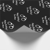 Handboeien silhouette wetshandhaving Birthday Cadeaupapier (Hoek)