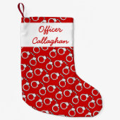 Handboeien van wetshandhavingsfonds met patroon kleine kerstsok (Voorkant)