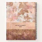 Handboek Elegant Roos Gold Pink Marmer Notitieboek (Achterkant)