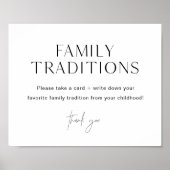 HANDBOODSCHEMA Baby shower traditionele familie Poster (Voorkant)