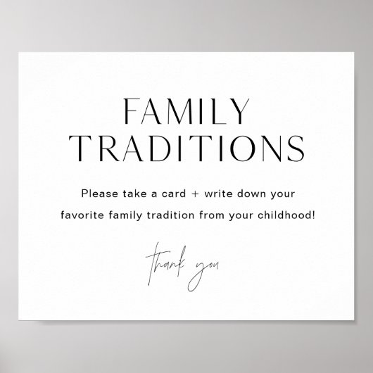 HANDBOODSCHEMA Baby shower traditionele familie Poster (Voorkant)