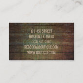  handboorei voor de bouw van houtkorrels visitekaartje (Achterkant)