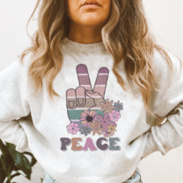 Handbordretro 70s Floral Daisy Trui