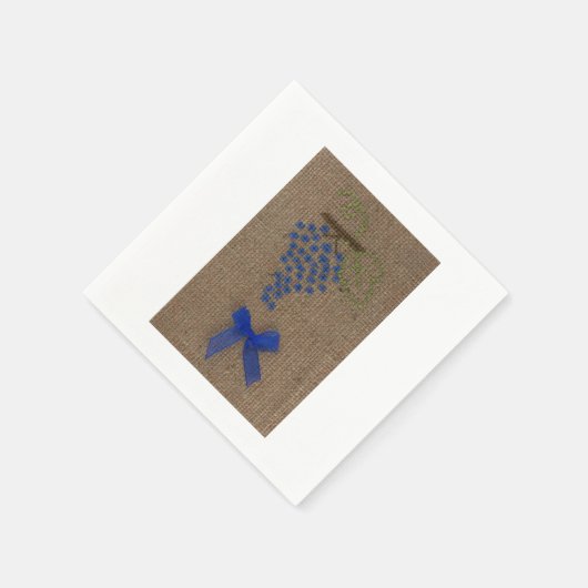 Handborduurdruiven servet (Hoek)