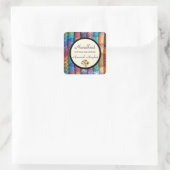 Handbreiwerk Vierkante Sticker (Tas)