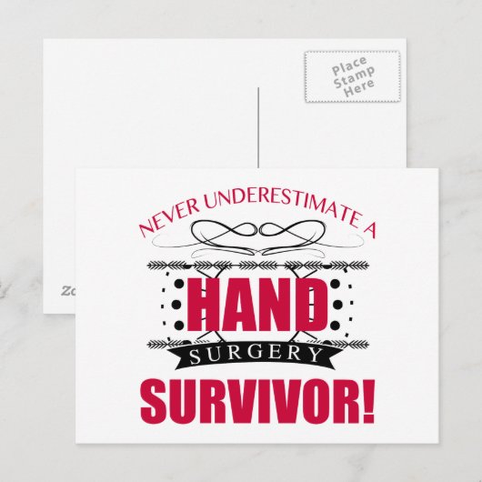 Handchirurgie Survivor Briefkaart (Voorkant / Achterkant)