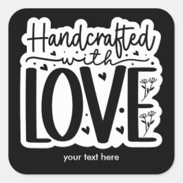 Handcraft met liefde sticker