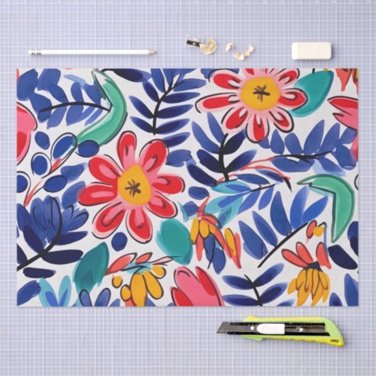 Handcrafted Folk Art-inspired Seidenpapier Tissuepapier (Craft)