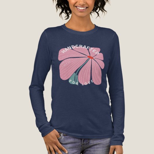 Handcrafted For Love T-Shirt Tri-Blend Shirt (Voorkant)