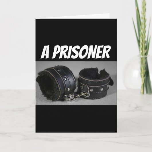 HANDCUFFEN ROMANTISCHE BIRTHDAY KAART WIFE OF HUSB (Voorkant)