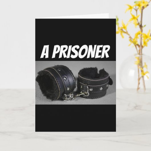 HANDCUFFEN ROMANTISCHE BIRTHDAY KAART WIFE OF HUSB (Gele Bloem)