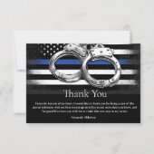 Handcuffs American Flag Police Graduation Bedankkaart (Voorkant)