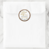 Handdesinfecterans 'Verspreid Liefde' Houten Bedan Ronde Sticker (Tas)