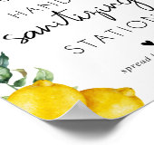 Handdesinfectie Station Citroenen Poster (Hoek)