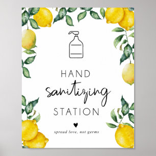Handdesinfectie Station Citroenen Poster