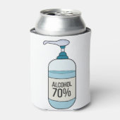 Handdesinfectiegel met 70% alcohol blikjeskoeler (Blikje Voorkant)