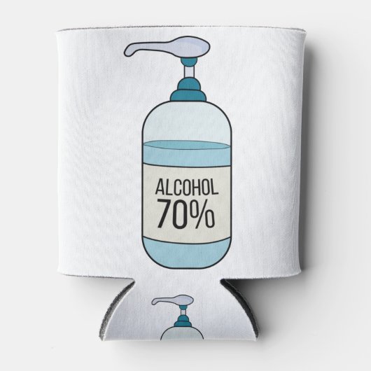Handdesinfectiegel met 70% alcohol blikjeskoeler (Voorkant)