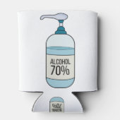 Handdesinfectiegel met 70% alcohol blikjeskoeler (Achterkant)