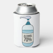 Handdesinfectiegel met 70% alcohol blikjeskoeler (Blikje Achterkant)
