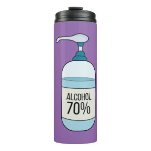 Handdesinfectiegel met 70% alcohol thermosbeker