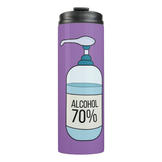 Handdesinfectiegel met 70% alcohol thermosbeker (Voorkant)