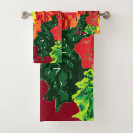 Handdoek: Autumn Leaves Design Bad Handdoek