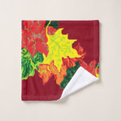 Handdoek: Autumn Leaves Design Bad Handdoek (Wasdoekje)