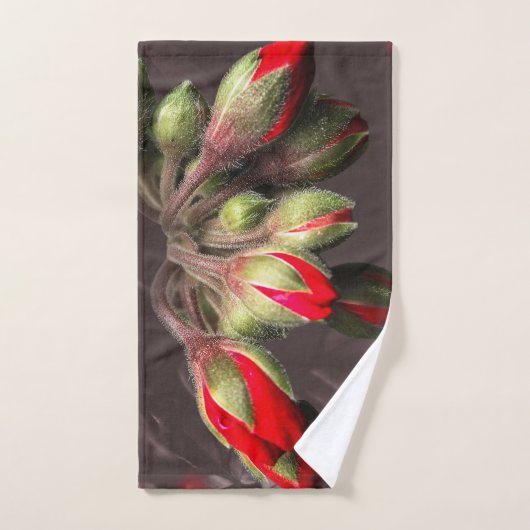 Handdoek bloom rood en donker (Handdoek)
