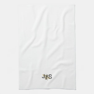 Handdoek de Met monogram van de Keuken van de Bij