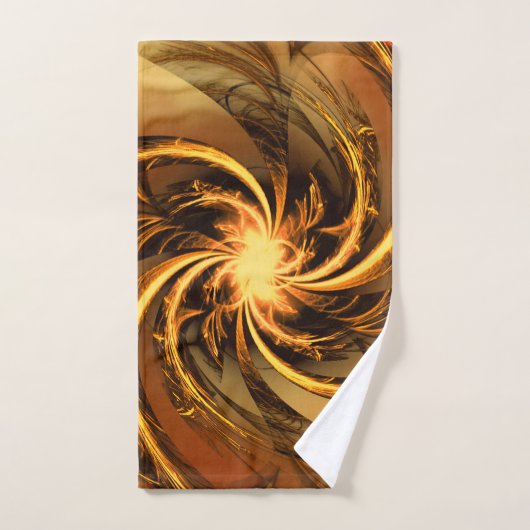 Handdoek Fractal Twisted Glow Yellow (Handdoek)