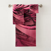 Handdoek Fractal Twisted Paarse & Plum (Insitu)
