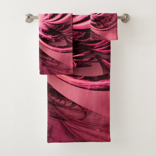 Handdoek Fractal Twisted Paarse & Plum (Insitu)