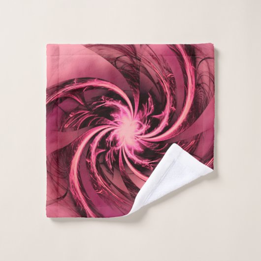 Handdoek Fractal Twisted Paarse & Plum (Wasdoekje)