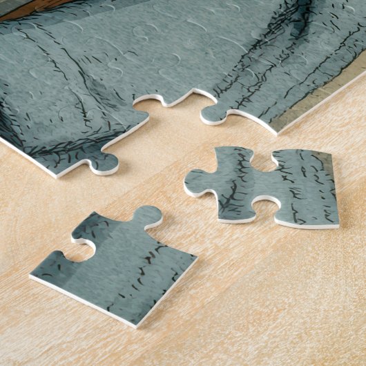 Handdoek-Head Dog & Sneaky Cat – Grappige puzzel Legpuzzel (Zijkant)