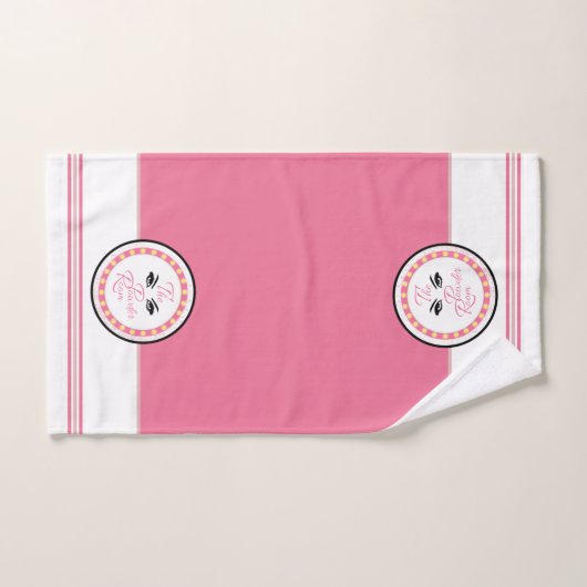 Handdoek in de Powder Room (roze) (Handdoek)