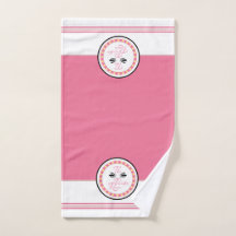 Handdoek in de Powder Room (roze)