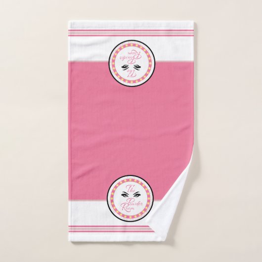 Handdoek in de Powder Room (roze) (Handdoek)