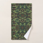 handdoek in groene camouflage sets (Handdoek)