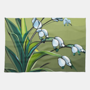 handdoek: Lieve Lily: Fijne Dans van Springtime Theedoek