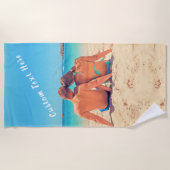 Handdoek met aangepaste foto en tekst - Vakantie (Voorkant)