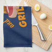 Handdoek met aangepaste naam voor koelen en grille (Quarter Fold)