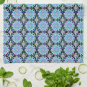 handdoek met blauw bloempatroon (Gevouwen)