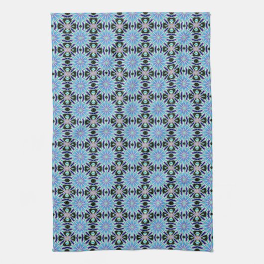 handdoek met blauw bloempatroon (Verticaal)