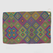 Handdoek met een levendig geometrisch patroon  (Horizontaal)