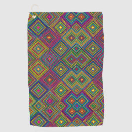 Handdoek met een levendig geometrisch patroon 