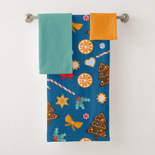 Handdoek met een nieuwjaarspatroon. (Insitu)