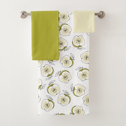 Handdoek met een schattig patroon van appel silhou (Insitu)