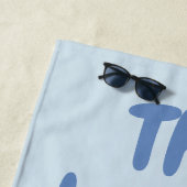 Handdoek met eigen naam geluksplek strand (In situ)